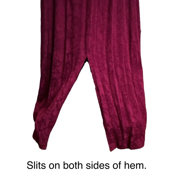 K Studio Dress & Blazer 12 Floral Maroon Jacquard Vintage - Picture 5 of 13